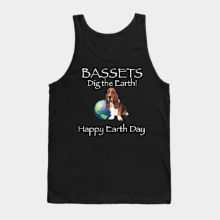 Basset Hound Happy Earth Day T-Shirt Tank Top